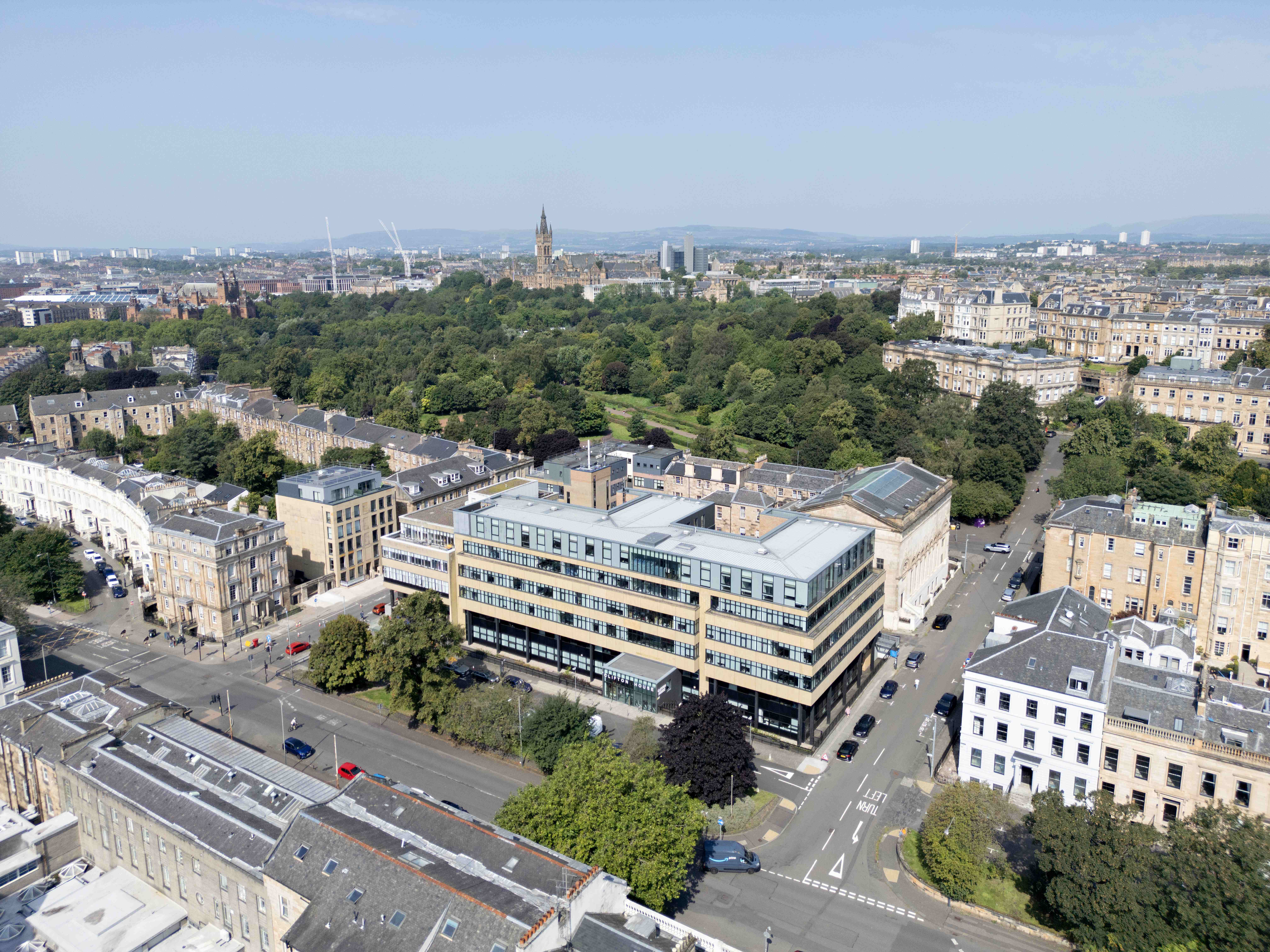 glasgow drone shot