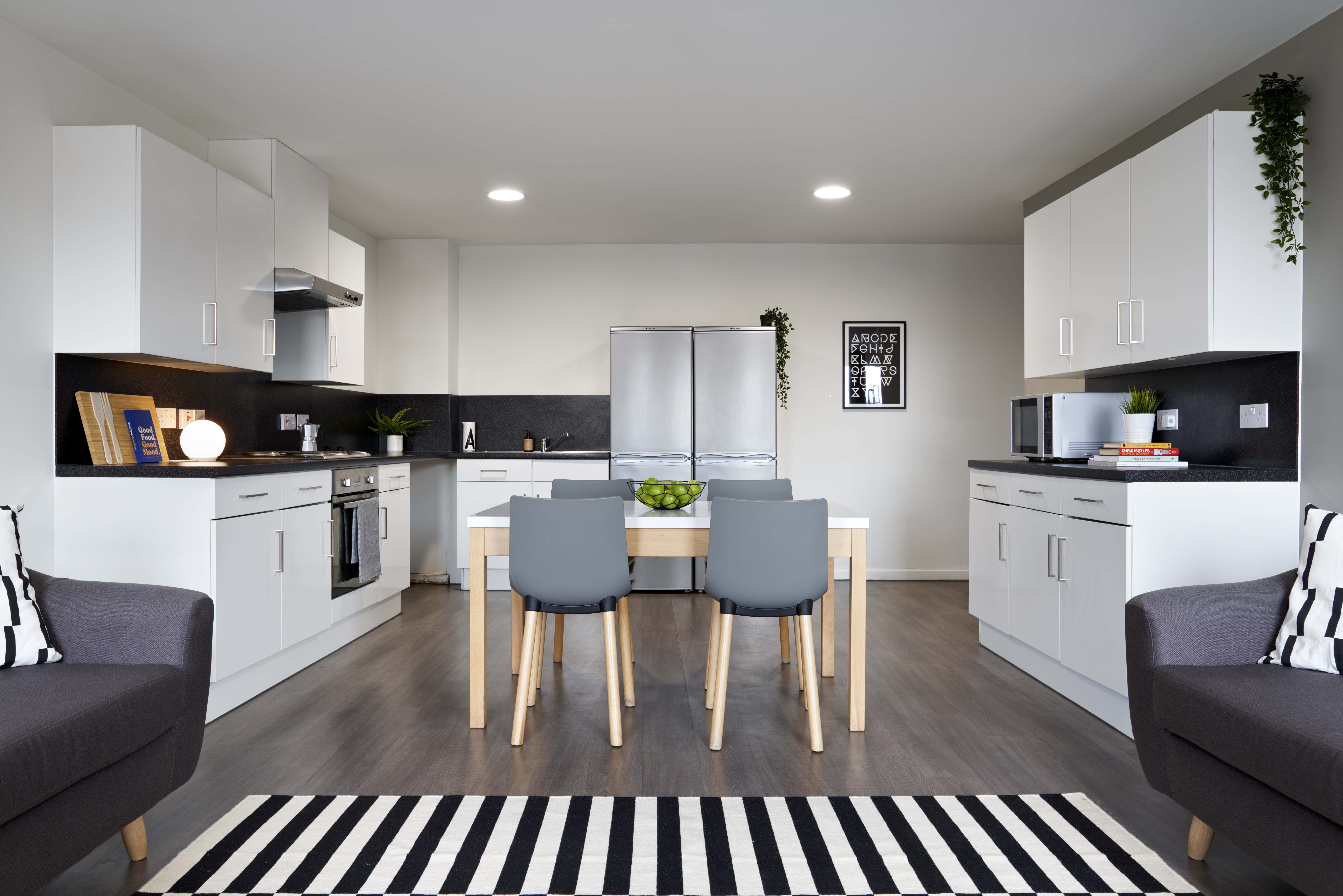 Sheffield student accommodation shared flat kitchen